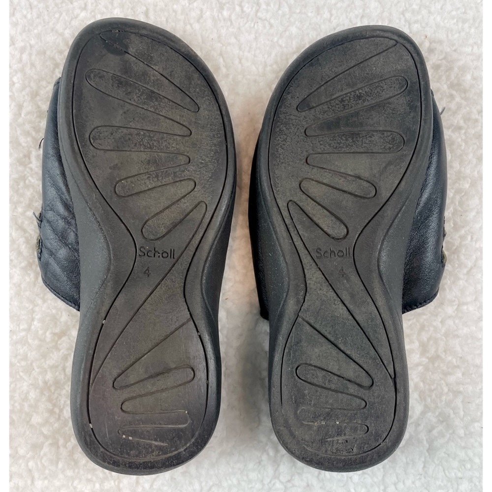DR. SCHOLL’S • Black/Tan Strappy Buckle Slip-On Sandals, 4 - Picture 6 of 14